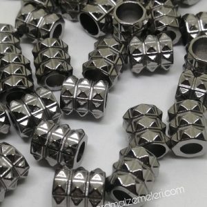 Paracord Aksesuar Stoper Dalgalı Model  Nikel Siyah Renk - Görsel 2