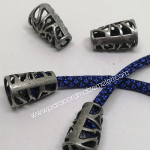 Paracord Aksesuar Stoper Desenli Model  Nikel Siyah Renk - Görsel 1