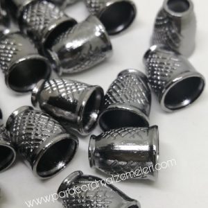 Paracord Aksesuar Stopper Çizgi Desen Nikel Siyah Renk - Görsel 3
