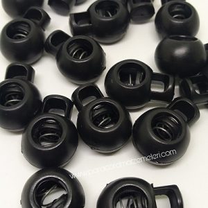 Paracord Bileklik Tek Delikli Stopper Klips Siyah Renk - Görsel 1