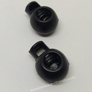 Paracord Bileklik Tek Delikli Stopper Klips Siyah Renk - Görsel 3