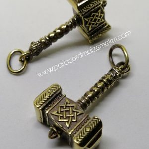 Paracord Aksesuar Viking Thor Çekiç Bronz Renk - Görsel 3