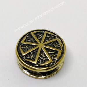 Paracord Aksesuar Viking Figür Kolovrat Bronz Renk - Görsel 1