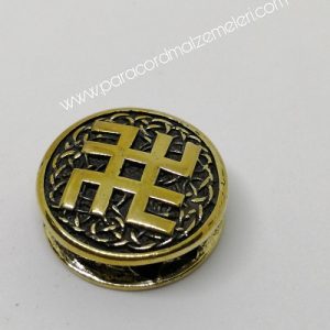Paracord Aksesuar Viking Figür Symbol Of Svarog  Bronz Renk - Görsel 1