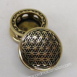 Paracord Aksesuar Viking Figür Yaşam Çiçeği Bronz Renk - Görsel 1