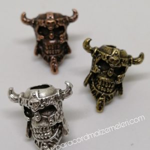 Paracord Aksesuar Viking Hayalet Savaşçı Gümüş Renk - Görsel 3