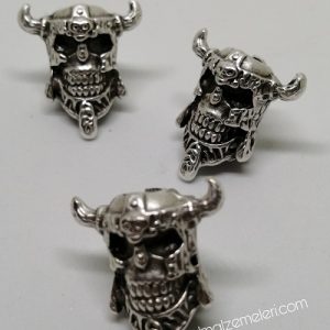 Paracord Aksesuar Viking Hayalet Savaşçı Gümüş Renk - Görsel 2