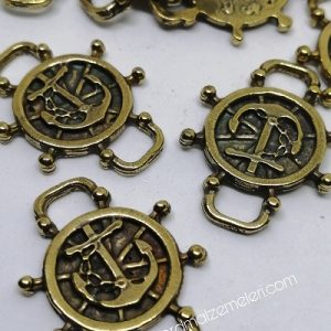 Paracord Aksesuar Yuvarlak Model Çapa Bronz Renk - Görsel 2