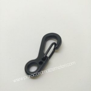 Paracord Anahtarlık Karabina Siyah Renk - Görsel 3
