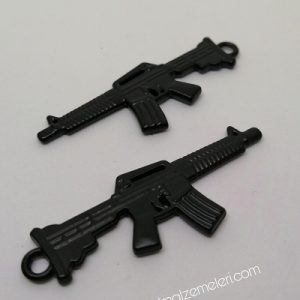 Paracord Anahtarlık ve Kolye Aksesuar Avcı Otomatik Tüfek Siyah Renk - Görsel 2