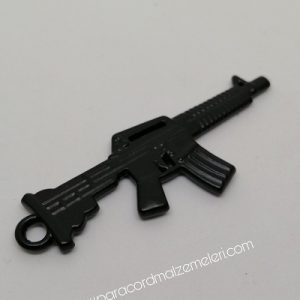 Paracord Anahtarlık ve Kolye Aksesuar Avcı Otomatik Tüfek Siyah Renk - Görsel 3