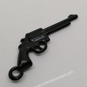 Paracord Anahtarlık ve Kolye Aksesuar Uzun Namlu Tabanca Siyah Renk - Görsel 1