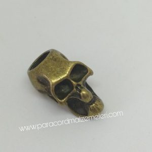 Paracord Aksesuar Metal Kurukafa Bronz Renk - Görsel 4