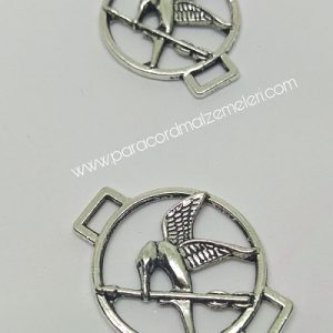 Paracord Bileklik Aksesuar Alaycı Kuş Gümüş Renk - Görsel 4