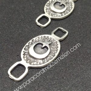 Paracord Bileklik Aksesuar Ay Yıldız Bayrak Gümüş Renk 01 - Görsel 7