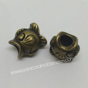 Paracord Aksesuar Balık Desen Bronz Renk Boncuk - Görsel 2