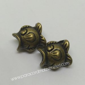 Paracord Aksesuar Balık Desen Bronz Renk Boncuk - Görsel 1