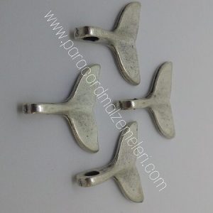 Paracord Bileklik Balina Kuyruk Aksesuar Gümüş Renk - Görsel 3