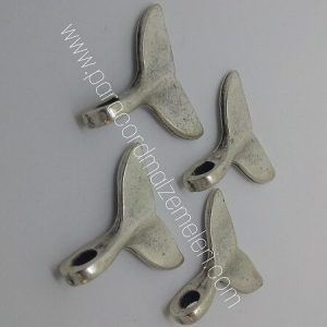 Paracord Bileklik Balina Kuyruk Aksesuar Gümüş Renk - Görsel 2