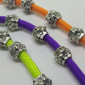 Paracord Aksesuar Boncuk Kabartma Çiçek Model - Görsel 4