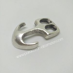 Paracord Bileklik Aksesuar Çapa Klips Gümüş Renk - Görsel 5