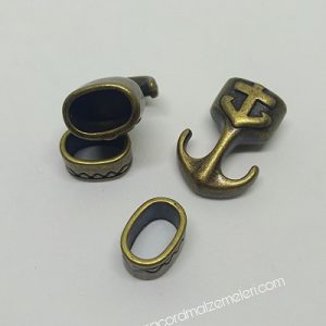 Paracord Aksesuar Çapa Klips Set Bronz Renk - Görsel 4