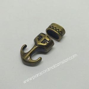 Paracord Aksesuar Çapa Klips Set Bronz Renk - Görsel 1