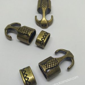 Paracord Aksesuar Çapa Klips Nokta Motif Desenli Set Bronz Renk - Görsel 5