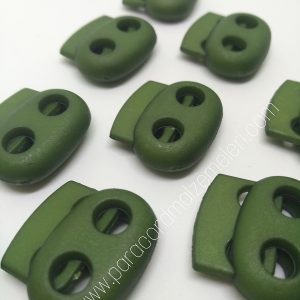 Paracord Bileklik Çift Delikli Stopper Klips Haki Yeşil Renk - Görsel 4