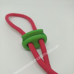 Paracord Bileklik Çift Delikli Stopper Klips Yeşil Renk - Görsel 4