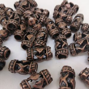 Paracord Aksesuar Delikli Model Boncuk Bakır Renk - Görsel 1