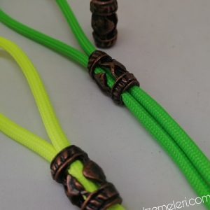 Paracord Aksesuar Delikli Model Boncuk Bakır Renk - Görsel 2