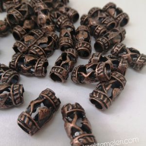 Paracord Aksesuar Delikli Model Boncuk Bakır Renk - Görsel 3