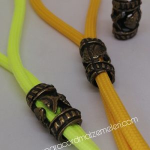 Paracord Aksesuar Delikli Model Boncuk Bronz Renk - Görsel 1