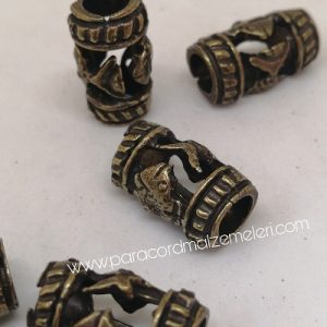 Paracord Aksesuar Delikli Model Boncuk Bronz Renk - Görsel 2