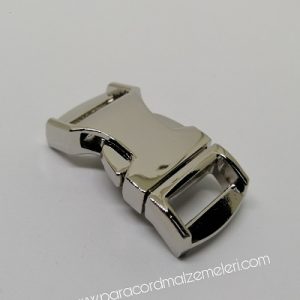 Paracord Bileklik Aksesuar Kavisli Toka Klips Model A Büyük Boy Gümüş Renk - Görsel 1