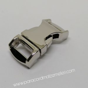 Paracord Bileklik Aksesuar Kavisli Toka Klips Model A Büyük Boy Gümüş Renk - Görsel 5