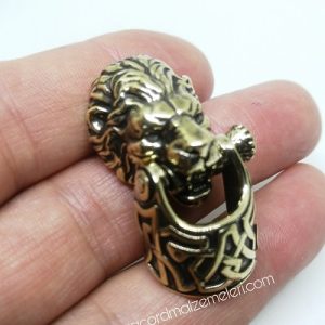 Paracord Bileklik Aksesuar Klips Aslan Bronz Renk - Görsel 6