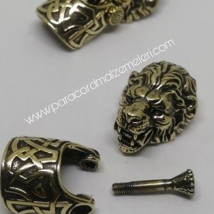 Paracord Bileklik Aksesuar Klips Aslan Bronz Renk - Görsel 4