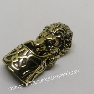 Paracord Bileklik Aksesuar Klips Aslan Bronz Renk - Görsel 2