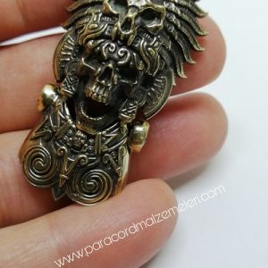 Paracord Bileklik Aksesuar Klips Aztec Kral Model Bronz Renk - Görsel 3