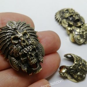 Paracord Bileklik Aksesuar Klips Aztec Kral Model Bronz Renk - Görsel 2