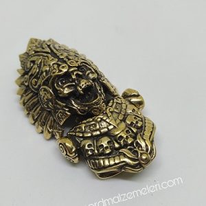 Paracord Bileklik Aksesuar Klips Aztec Model Bakır Renk - Görsel 1