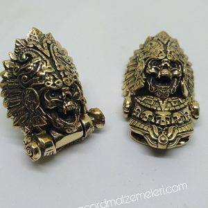 Paracord Bileklik Aksesuar Klips Aztec Model Bakır Renk - Görsel 3