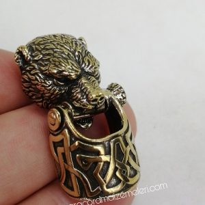 Paracord Bileklik Aksesuar Klips Boz Ayı Bronz Renk - Görsel 2