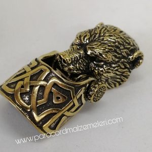 Paracord Bileklik Aksesuar Klips Boz Ayı Bronz Renk - Görsel 3