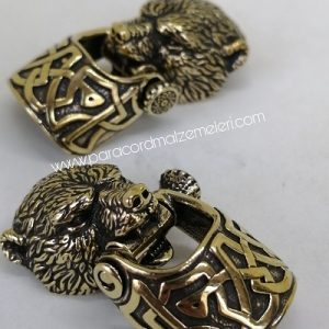 Paracord Bileklik Aksesuar Klips Boz Ayı Bronz Renk - Görsel 4