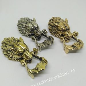 Paracord Bileklik Aksesuar Klips Canavar Kurt Bronz Renk - Görsel 5