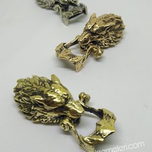 Paracord Bileklik Aksesuar Klips Canavar Kurt Bronz Renk - Görsel 4