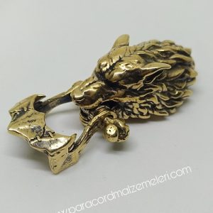 Paracord Bileklik Aksesuar Klips Canavar Kurt Bakır Renk - Görsel 1